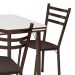 Conjunto de Mesa de Jantar com 4 Cadeiras Gisele Marrom e Branco