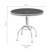 Conjunto de Mesa de Jantar com 4 Cadeiras Leandra Preto e Cromado