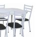 Conjunto de Mesa de Jantar com 6 Cadeiras Beatriz Preto e Branco