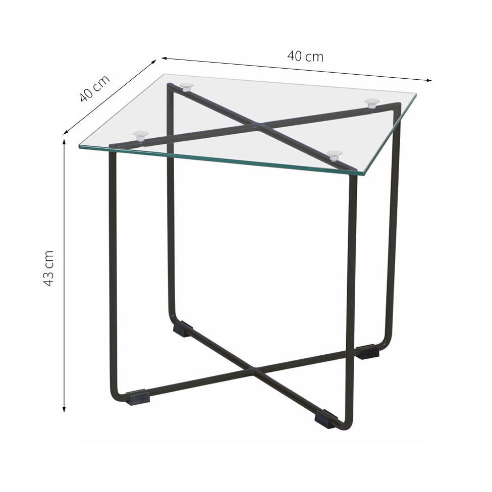 Mesa de Centro Quadrada Penélope Preta