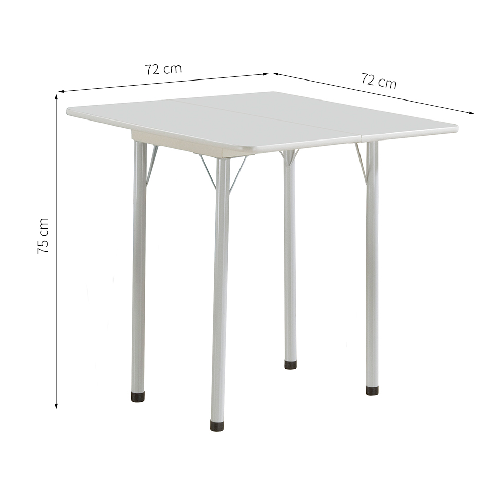Mesa de Cozinha Dobrável Quadrada Nádia Branca 72 cm