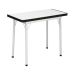 Mesa de Cozinha Dobrável Quadrada Nádia Branca e Preta 90 cm