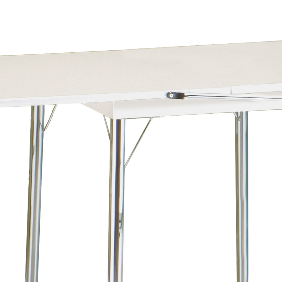 Mesa de Cozinha Dobrável Retangular Nádia Cromada 120 cm