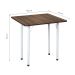 Mesa de Cozinha Dobrável Retangular Nádia Marrom e Branca 72 cm