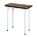 Mesa de Cozinha Dobrável Retangular Nádia Marrom e Branca 72 cm