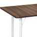 Mesa de Cozinha Dobrável Retangular Nádia Marrom e Branca 72 cm