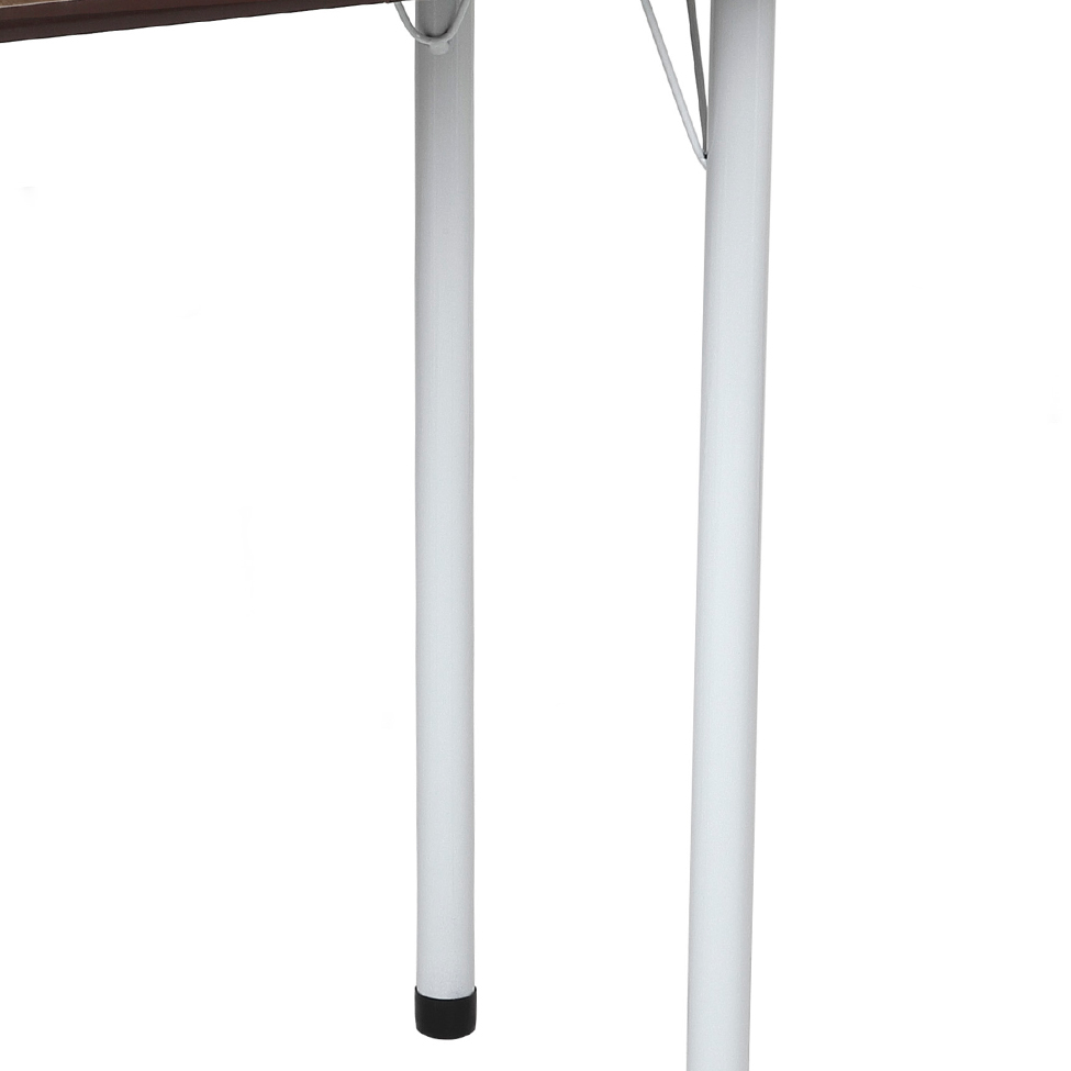 Mesa de Cozinha Dobrável Retangular Nádia Marrom e Branca 72 cm