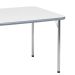 Mesa de Cozinha Retangular Carla Cromada e Branca 120 cm