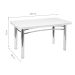 Mesa de Jantar Paula Retangular Cromada e Branca 150 cm