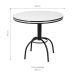 Mesa de Jantar Redonda Special Branca e Preta 90 cm