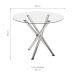 Mesa de Jantar Redonda com Tampo de Vidro Lorena Cromada 90 cm