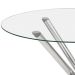 Mesa de Jantar Redonda com Tampo de Vidro Lorena Cromada 90 cm