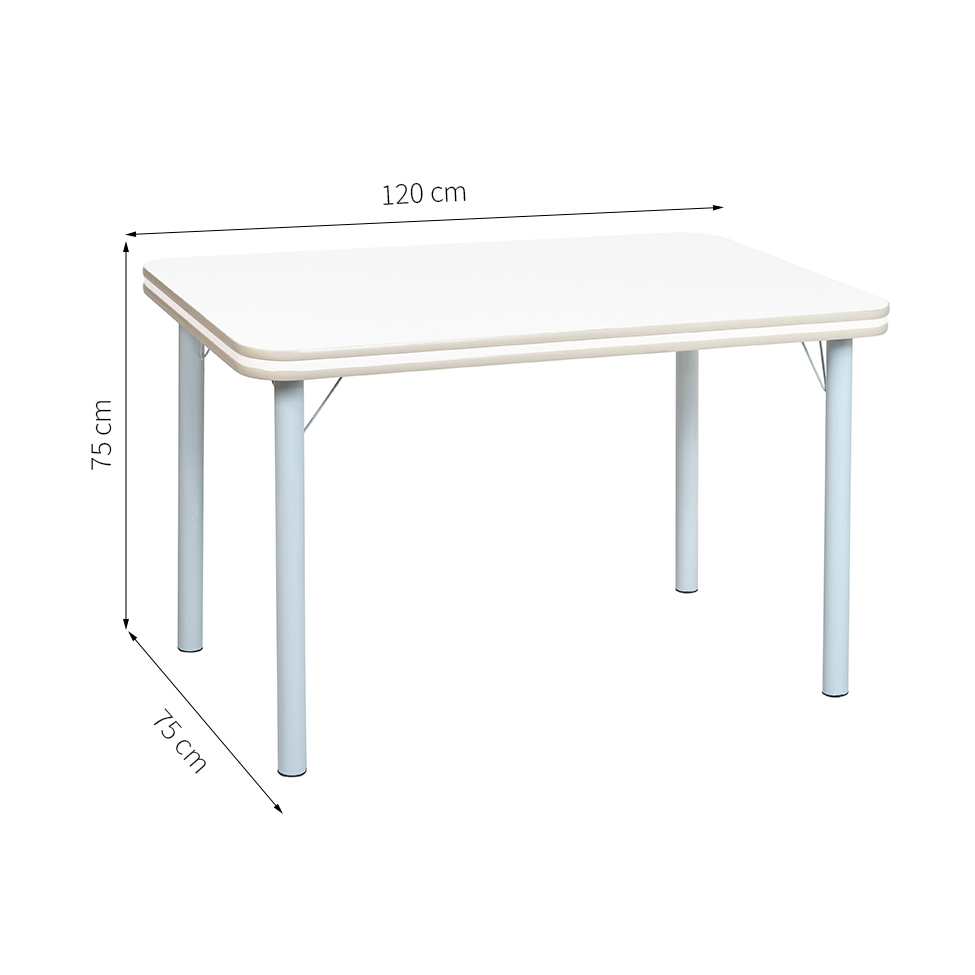 Mesa de Jantar Retangular Carla Branca 120 cm