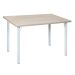 Mesa de Jantar Retangular Fabíola Branca e Bege 120 cm