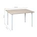Mesa de Jantar Retangular Fabíola Branca e Bege 120 cm