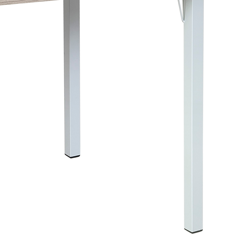 Mesa de Jantar Retangular Fabíola Branca e Bege 120 cm