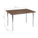Mesa de Jantar Retangular Fabíola Cromada e Marrom 120 cm