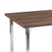 Mesa de Jantar Retangular Fabíola Cromada e Marrom 120 cm