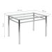 Mesa de Jantar Retangular com Tampo de Vidro Renata Cromada 120 cm