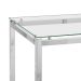 Mesa de Jantar Retangular com Tampo de Vidro Tube Cromada 80 cm