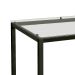 Mesa de Jantar Retangular com Tampo de Vidro Tube Preta 120 cm