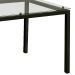 Mesa de Jantar Retangular com Tampo de Vidro Tube Preta 120 cm