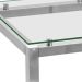 Mesa Lateral Cromada Aço Incolor