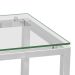 Mesa de Centro Retangular Cromada Aço Transparente