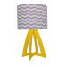 Abajur Chevron Amarelo e Cinza