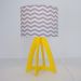 Abajur Chevron Amarelo e Cinza