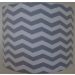 Abajur Chevron Cinza E Branco Com Base Azul Marinho