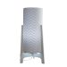 Abajur Tripé Madeira Branca e Cúpula Chevron Branco 32 cm x 15 cm