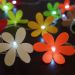 Cordão Luminoso Luz de Fada Flores Feltro Colorido 110v