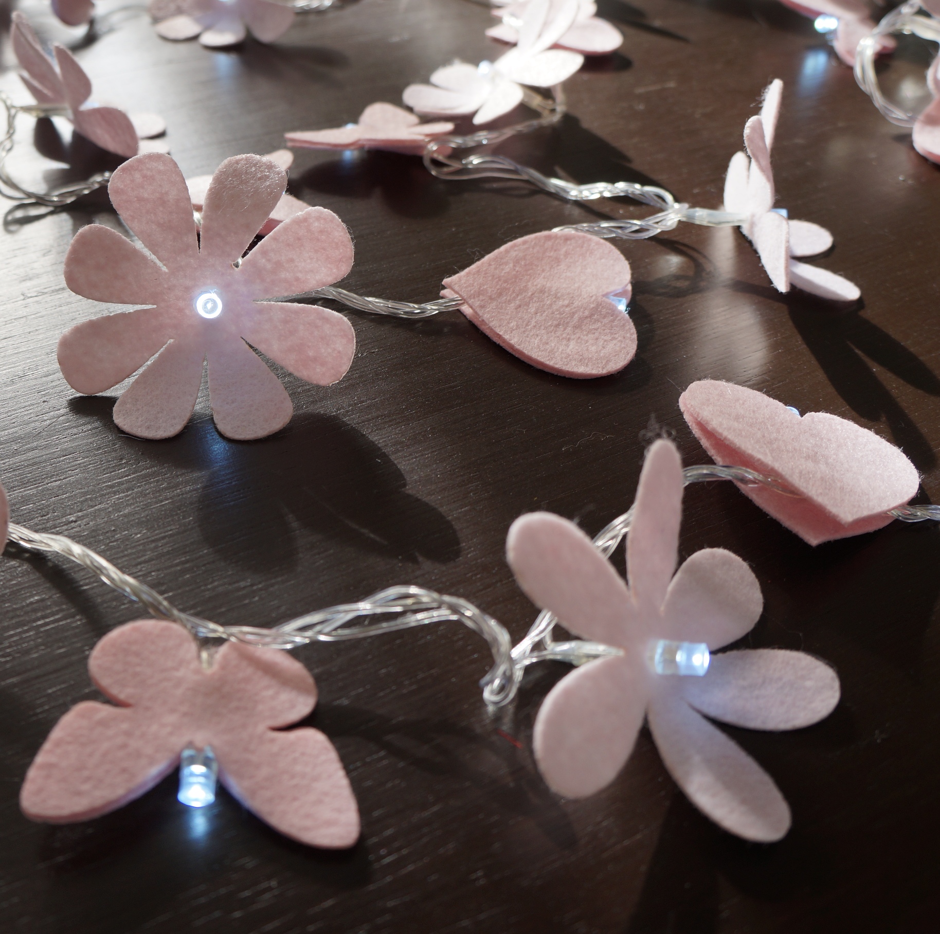 Cordão Luminoso Luz de Fada Mix Rosa 110v