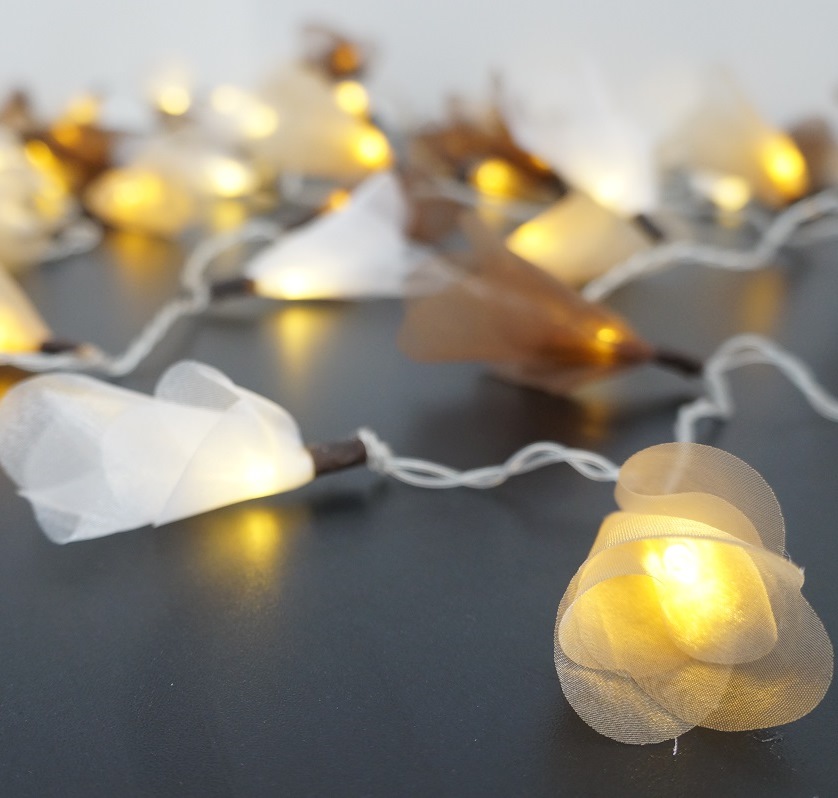 Cordão Luminoso Luz de Fada Organza 3 Cores 110v