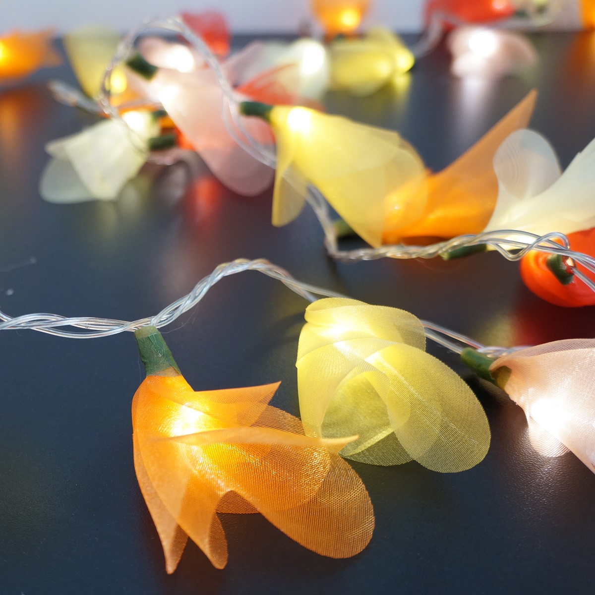 Cordão Luminoso Luz de Fada Organza Colors 110v