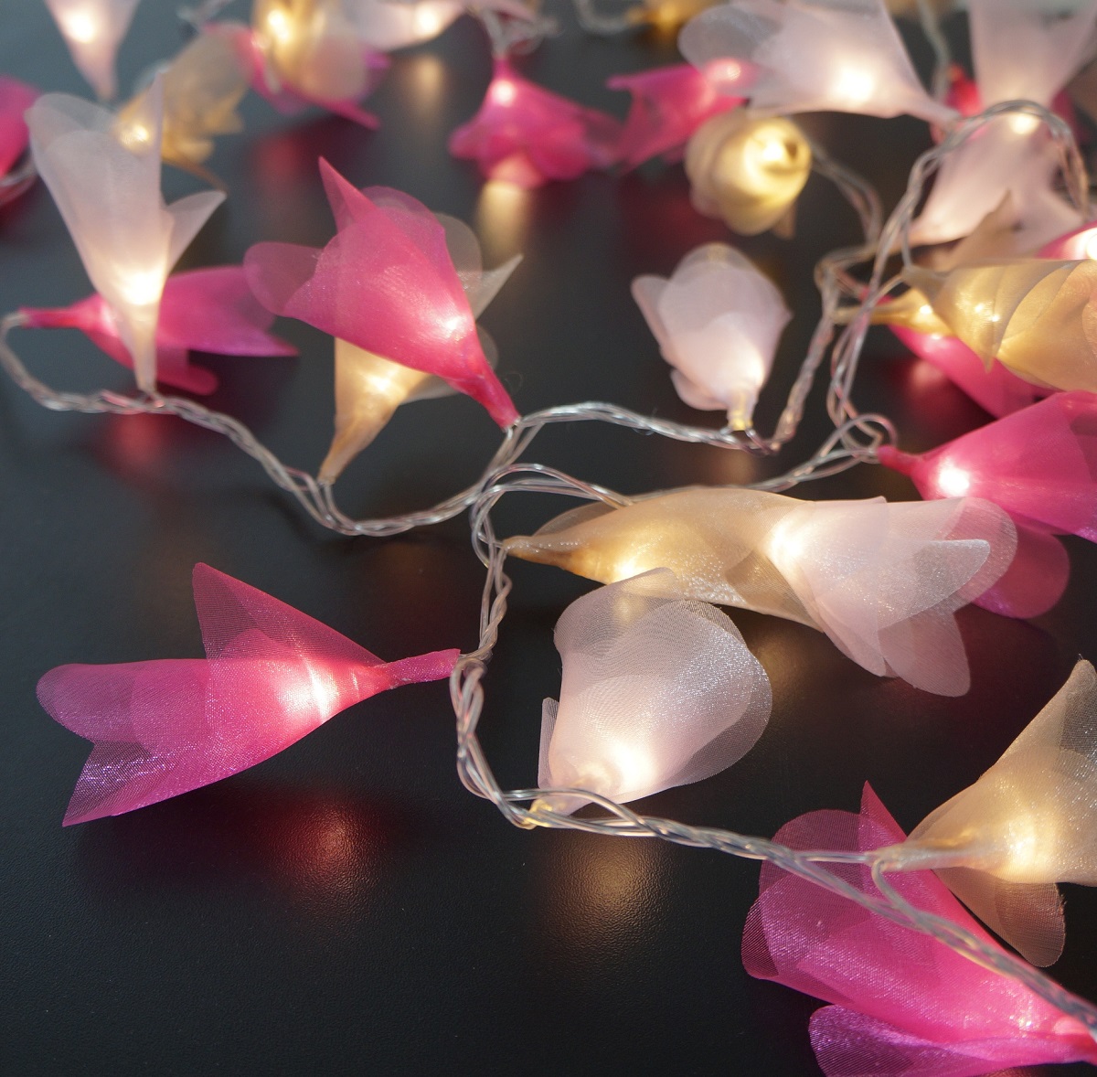 Cordão Luminoso Luz de Fada Organza Mix 110v