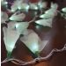 Cordão Luminoso Luz de Fada Organza Verde Claro 110v