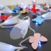 Cordão Luminoso Luz de Fada Organza e Borboletas 110v