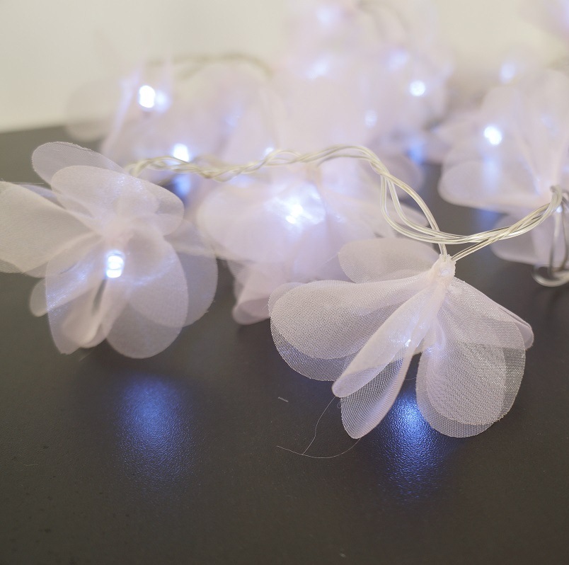 Cordão Luminoso Luz de Fada Pompom Rosa Bebê 110v