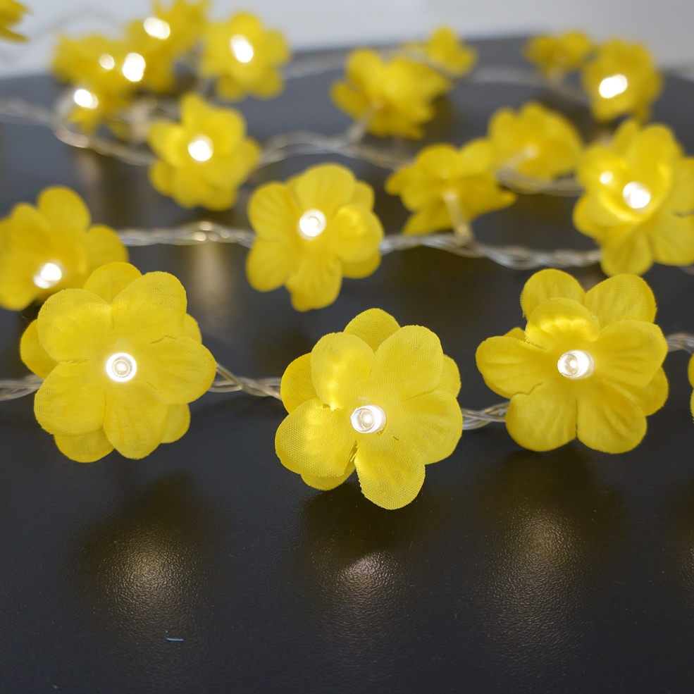 Cordão de Luz - Luz de Fada Florzinha Amarela 110v