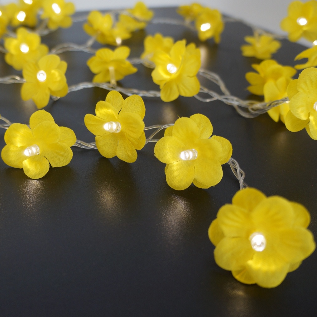 Cordão de Luz - Luz de Fada Florzinha Amarela 110v
