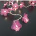 Cordão de Luz - Luz de Fada Florzinha Organza Pink à Pilha 20 Leds
