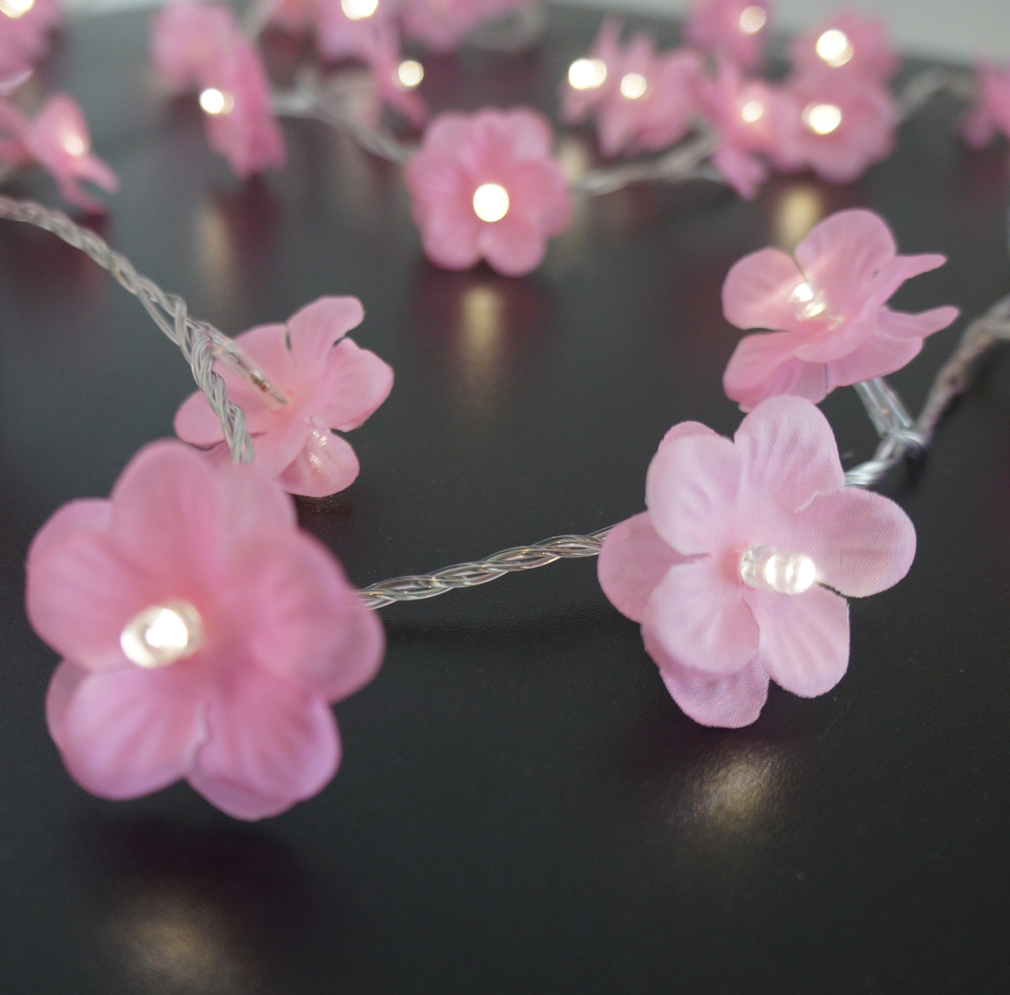 Cordão de Luz - Luz de Fada Florzinha Rosa 110v