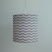 Luminária Pendente Chevron Cinza e Branco