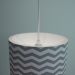 Luminária Pendente Chevron Cinza e Branco