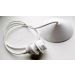 Luminária Pendente Chevron Cinza e Branco