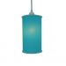 Luminária Pendente Cilíndrica Tecido Azul