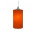 Luminária Pendente Cilíndrica Tecido Laranja
