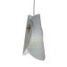 Luminária Pendente Revestida com Tecido Cinza e Branco Modelo Envelope